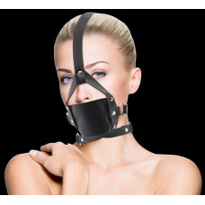 Чёрный кожаный кляп Leather Mouth Gag