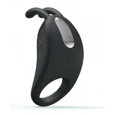 Чёрное эрекционное кольцо с вибрацией Rabbit Vibrator Чёрное эрекционное кольцо с вибрацией Rabbit Vibrator