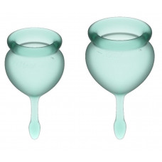 Набор темно-зеленых менструальных чаш Feel good Menstrual Cup Набор темно-зеленых менструальных чаш Feel good Menstrual Cup