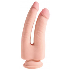 Телесный фаллоимитатор на присоске 9.5 Triple Density Double Penetrator - 24,1 см. Телесный фаллоимитатор на присоске 9.5 Triple Density Double Penetrator - 24,1 см.