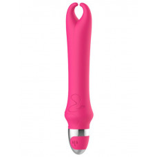 Розовый вибратор с рожками Pedicel - 17,8 см. Розовый вибратор с рожками Pedicel - 17,8 см.