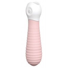 Розовый силиконовый мини-вибромассажер RIBBED BABY BOO - 12 см. Розовый силиконовый мини-вибромассажер RIBBED BABY BOO - 12 см.