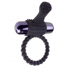 Черное эрекционное виброкольцо Vibrating Silicone Super Ring Черное эрекционное виброкольцо Vibrating Silicone Super Ring