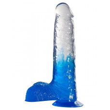Синий фаллоимитатор с прозрачной верхней частью JELLY JOY FADE OUT DONG 7INCH - 17,8 см. Синий фаллоимитатор с прозрачной верхней частью JELLY JOY FADE OUT DONG 7INCH - 17,8 см.