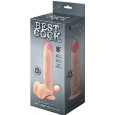 Телесный фаллоимитатор на присоске BEST COCK 8 - 22 см. Телесный фаллоимитатор на присоске BEST COCK 8 - 22 см.