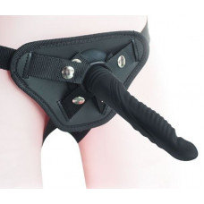 Черный вибрострапон 6.7 inch Strap-on Ripple Dildo Vibe - 21 см. Черный вибрострапон 6.7 inch Strap-on Ripple Dildo Vibe - 21 см.