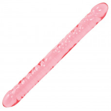Розовый двухголовый фаллоимитатор Crystal Jellies - 45,7 см. Розовый двухголовый фаллоимитатор Crystal Jellies - 45,7 см.