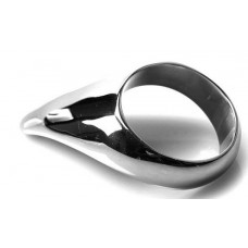 Серебристое металлическое эрекционное кольцо Teardrop Cockring Серебристое металлическое эрекционное кольцо Teardrop Cockring