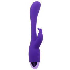 Фиолетовый вибратор INDULGENCE Elated Rabbit - 23 см. Фиолетовый вибратор INDULGENCE Elated Rabbit - 23 см.