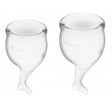Набор прозрачных менструальных чаш Feel secure Menstrual Cup Набор прозрачных менструальных чаш Feel secure Menstrual Cup