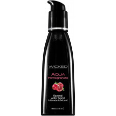 Лубрикант с ароматом граната Wicked Aqua Pomegranate - 60 мл. Лубрикант с ароматом граната Wicked Aqua Pomegranate - 60 мл.