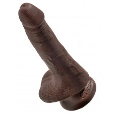Коричневый фаллоимитатор с мошонкой и присоской 6 Cock with Balls - 17,8 см. Коричневый фаллоимитатор с мошонкой и присоской 6 Cock with Balls - 17,8 см.