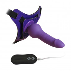 Фиолетовый страпон 10 Mode Vibrations 6.3 Harness Silicone Dildo - 15,5 см. Фиолетовый страпон 10 Mode Vibrations 6.3 Harness Silicone Dildo - 15,5 см.