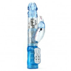 Голубой вибромассажер-кролик Waterproof Jack Rabbit - 24 см. Голубой вибромассажер-кролик Waterproof Jack Rabbit - 24 см.