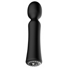 Черный универсальный массажер Wand Pearl - 20 см. Черный универсальный массажер Wand Pearl - 20 см.