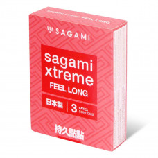 Утолщенные презервативы Sagami Xtreme Feel Long с точками - 3 шт. Утолщенные презервативы Sagami Xtreme Feel Long с точками - 3 шт.