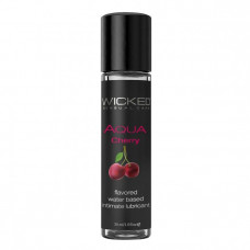 Лубрикант с ароматом сладкой вишни WICKED AQUA Cherry - 30 мл. Лубрикант с ароматом сладкой вишни WICKED AQUA Cherry - 30 мл.