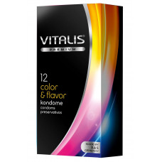 Цветные ароматизированные презервативы VITALIS PREMIUM color flavor - 12 шт. Цветные ароматизированные презервативы VITALIS PREMIUM color flavor - 12 шт.