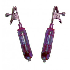Фиолетовые виброклипсы для груди VIBRATING NIPPLE CLAMPS Фиолетовые виброклипсы для груди VIBRATING NIPPLE CLAMPS