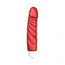 Красный вибратор с рёбрышками Mr. Big Intense - 18,4 см. Красный вибратор с рёбрышками Mr. Big Intense - 18,4 см.