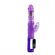 Фиолетовый вибратор хай-тек Butterfly Prince - 24 см. Фиолетовый вибратор хай-тек Butterfly Prince - 24 см.