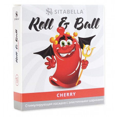 Стимулирующий презерватив-насадка Roll Ball Cherry Стимулирующий презерватив-насадка Roll Ball Cherry