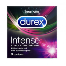 Рельефные презервативы со стимулирующей смазкой Durex Intense Orgasmic - 3 шт. Рельефные презервативы со стимулирующей смазкой Durex Intense Orgasmic - 3 шт.