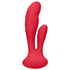 Красный вибратор G-Spot and Clitoral Vibrator Flair - 17,5 см. Красный вибратор G-Spot and Clitoral Vibrator Flair - 17,5 см.