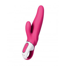 Ярко-розовый вибратор Satisfyer Vibes Mr. Rabbit с клиторальным отростком - 22,1 см. Ярко-розовый вибратор Satisfyer Vibes Mr. Rabbit с клиторальным отростком - 22,1 см.