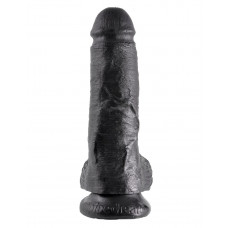 Чёрный фаллоимитатор 8 Cock with Balls - 21,3 см. Чёрный фаллоимитатор 8 Cock with Balls - 21,3 см.