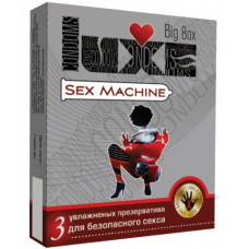 Ребристые презервативы LUXE Sex machine - 3 шт. Ребристые презервативы LUXE Sex machine - 3 шт.