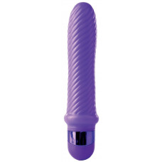Фиолетовый ребристый вибромассажер Grape Swirl Vibe - 15,8 см. Фиолетовый ребристый вибромассажер Grape Swirl Vibe - 15,8 см.