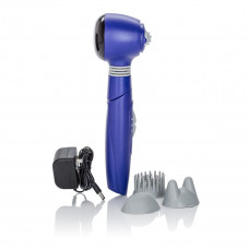 Синий вибромассажёр с 3 сменными насадками Infrared Rechargeable Massager Синий вибромассажёр с 3 сменными насадками Infrared Rechargeable Massager