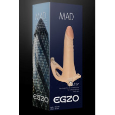 Телесный полый мужской страпон MAD - 18 см. Телесный полый мужской страпон MAD - 18 см.