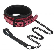 Розово-черный ошейник COLLAR   LEASH с поводком