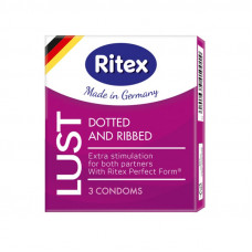Рифленые презервативы RITEX LUST с пупырышками - 3 шт. Рифленые презервативы RITEX LUST с пупырышками - 3 шт.