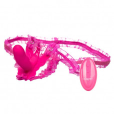 Розовая вибробабочка на ремешках Silicone Remote Venus Penis Розовая вибробабочка на ремешках Silicone Remote Venus Penis