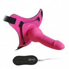 Розовый страпон 10 Mode Vibrations 6.3 Harness Silicone Dildo - 15,5 см. Розовый страпон 10 Mode Vibrations 6.3 Harness Silicone Dildo - 15,5 см.