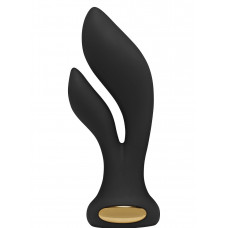 Черный вибромассажёр Aura Double Stimulator - 14,5 см. Черный вибромассажёр Aura Double Stimulator - 14,5 см.