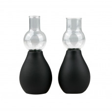 Черные вакуумные стимуляторы для сосков Nipple Pump Set Черные вакуумные стимуляторы для сосков Nipple Pump Set