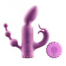 Фиолетовый вибратор с отростками TRIBRATOR 6INCH RECHARGE VIBE - 14 см. Фиолетовый вибратор с отростками TRIBRATOR 6INCH RECHARGE VIBE - 14 см.
