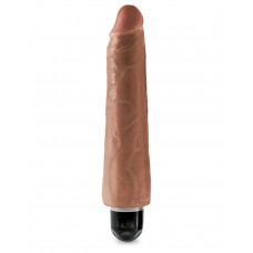 Кофейный вибратор-реалистик 9 Vibrating Stiffy - 27,9 см. Кофейный вибратор-реалистик 9 Vibrating Stiffy - 27,9 см.