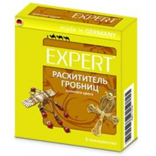 Золотистые презервативы Expert Расхититель гробниц - 3 шт. Золотистые презервативы Expert Расхититель гробниц - 3 шт.