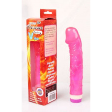 Розовый вибратор Pleasure Fantasy с богатым рельефом - 22,5 см. Розовый вибратор Pleasure Fantasy с богатым рельефом - 22,5 см.