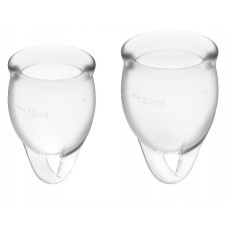 Набор прозрачных менструальных чаш Feel confident Menstrual Cup Набор прозрачных менструальных чаш Feel confident Menstrual Cup