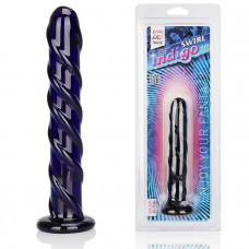Фаллоимитатор цвета индиго Swirl Indigo - 17 см. Фаллоимитатор цвета индиго Swirl Indigo - 17 см.