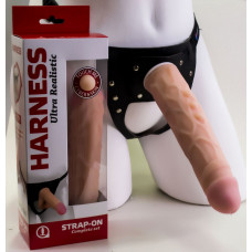 Насадка-фаллос в комплекте с трусиками Harness - 21,6 см. Насадка-фаллос в комплекте с трусиками Harness - 21,6 см.