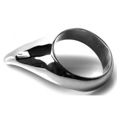Серебристое эрекционное кольцо Teardrop Cockring Серебристое эрекционное кольцо Teardrop Cockring