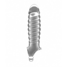 Прозрачная ребристая насадка Stretchy Penis Extension No.32 Прозрачная ребристая насадка Stretchy Penis Extension No.32