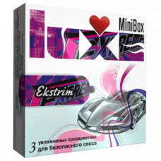 Ребристые презервативы Luxe Mini Box Экстрим - 3 шт. Ребристые презервативы Luxe Mini Box Экстрим - 3 шт.